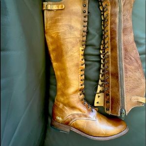 Bed Stu lace and zip up knee high boots. Worn 4 or 5 times. Close to new.